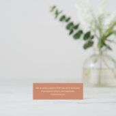 Boho Modern Floral Terracotta Wedding RSVP QR Kaar Mini Visitekaartje (Staand voorkant)
