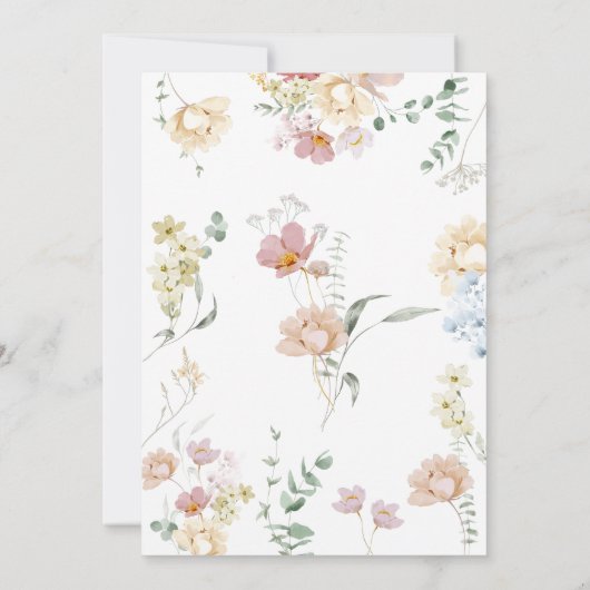 Boho Modern Floral Vrijgezellenfeest | Bridal Brun Kaart (Achterkant)