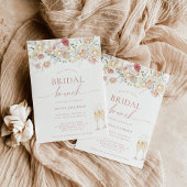 Boho Modern Floral Vrijgezellenfeest | Bridal Brun Kaart