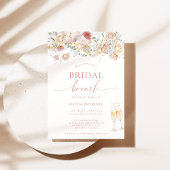 Boho Modern Floral Vrijgezellenfeest | Bridal Brun Kaart