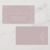 Boho Modern Floral Vrijgezellenfeest Recipe Informatiekaartje (Voorkant / Achterkant)