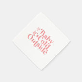 Boho Modern Font Baby Het is koud buiten Servet (Hoek)