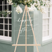 Boho Modern Gelukkig Wit Clear Wedding Welkom Acryl Bord