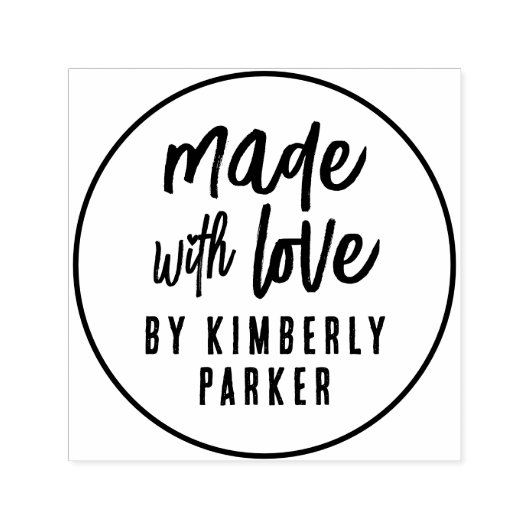 Boho Modern gemaakt van liefde, afgewerkt op eigen Zelfinktende Stempel (Design)