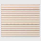 Boho Modern Gender Neutral Striped Beige Brown Tan Cadeaupapier (Vlak)