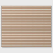 Boho Modern Gender Neutral Striped Simple Brown Cadeaupapier (Vlak)