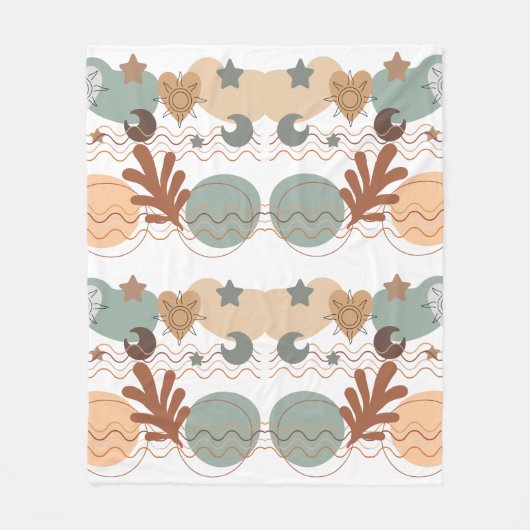 Boho modern geometric wallpaper fleece deken (Voorkant)