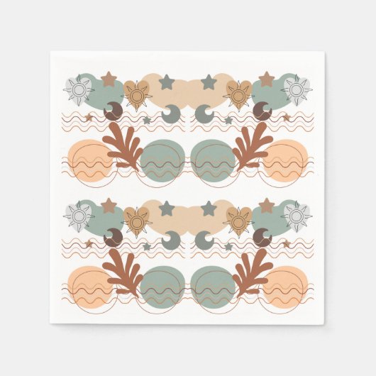 Boho modern geometric wallpaper servet (Voorkant)