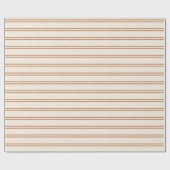 Boho Modern Geslachtsneutrale Gestreepte Beige Bru Cadeaupapier (Vlak)