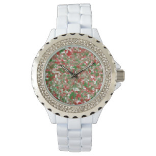 Boho Modern Groovy-kerstpatronen Horloge