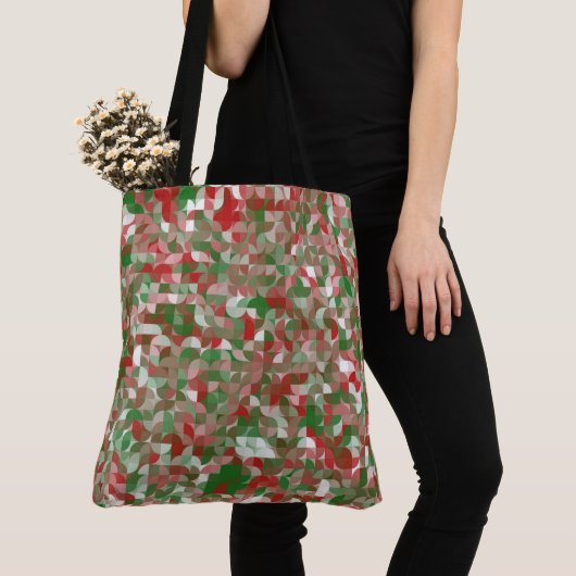 Boho Modern Groovy-kerstpatronen Tote Bag (Dichtbij)