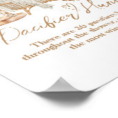 Boho Modern Heart Font Baby shower Fopspeen Hunt Poster (Hoek)