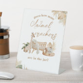 Boho Modern Heart Font Baby shower Guess Game Sign Reclamebord Met Voetstuk (Insitu)