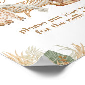 Boho Modern Heart Font Baby shower Luier Poster (Hoek)