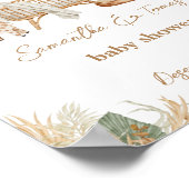 Boho Modern Heart Font Baby shower Welkom Poster (Hoek)