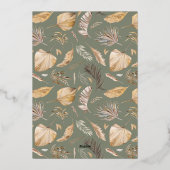 Boho Modern Heart Gender Neutraal Baby shower Folie Uitnodiging (Achterkant)