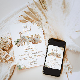 Boho Modern Heart Gender Neutraal Baby shower Kaart