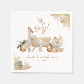 Boho Modern Heart Gender Neutraal Baby shower Servet (Voorkant)