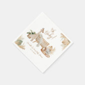 Boho Modern Heart Gender Neutraal Baby shower Servet (Hoek)