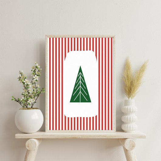 Boho Modern Kerstvakantie muur kunst print