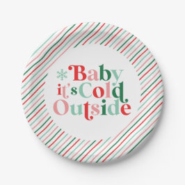 Boho Modern Lettertype Baby Het Is Koud Buiten Ker Papieren Bordje