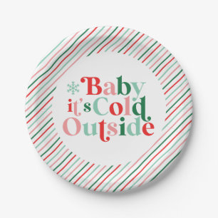 Boho Modern Lettertype Baby Het Is Koud Buiten Ker Papieren Bordje