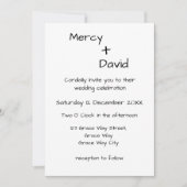 Boho Modern Minimalist Wedding Invitation Kaart (Voorkant)