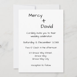 Boho Modern Minimalist Wedding Invitation Kaart
