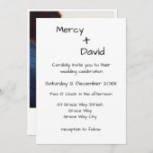 Boho Modern Minimalist Wedding Invitation Kaart (Voorkant / Achterkant)