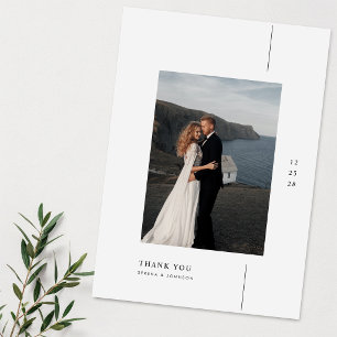 Boho Modern Minimalistische Fototrouwdag Save The Date