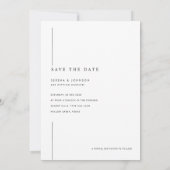 Boho Modern Minimalistische Fototrouwdag Save The Date (Achterkant)