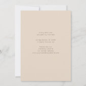 Boho modern minimalistische rustieke neutrale trou save the date (Achterkant)