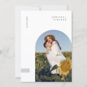 Boho Modern Minimalistische Trouwdag Kaart (Voorkant)