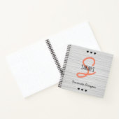 Boho Modern Monogram Wit Textuur Favoriete Recept Notitieboek (Binnen)