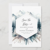 Boho Modern Mountain Wedding Save The Date (Voorkant)