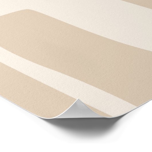 Boho Modern Muted Beige Neutral Abstracte Kunst Poster (Hoek)