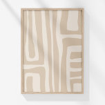 Boho Modern Muted Beige Neutral Abstracte Kunst Poster<br><div class="desc">Abstractste Introduceer een vleugje verfijnde kunst aan uw ruimte met het "Boho Modern Muted Beige Neutral Art Poster". Dit opvallende stuk heeft een ingewikkeld ontwerp van handgetekende lijnen die de complexiteit van een labyrint of tribaal patroon oproepen, geplaatst tegen een subtiele zand-beige achtergrond. Het samenspel van gedempte beige tinten creëer...</div>