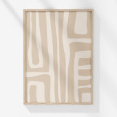Boho Modern Muted Beige Neutral Abstracte Kunst Poster