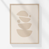 Boho Modern Muted Beige Neutral Bowls Abstracte ku Poster