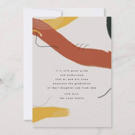 Boho Modern Photo School Afstudeerder Aankondiging (Achterkant)