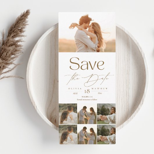 Boho Modern Photo Wedding Bewaar de datums Save The Date