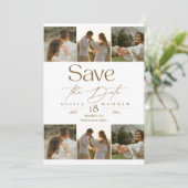 Boho Modern Photo Wedding Bewaar de datums Save The Date (Staand voorkant)