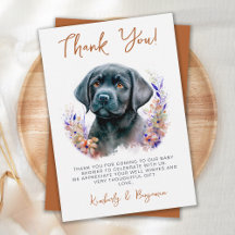 Boho Modern Puppy Dog Terracotta Baby shower