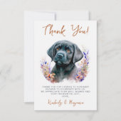 Boho Modern Puppy Dog Terracotta Baby shower Bedankkaart (Voorkant)