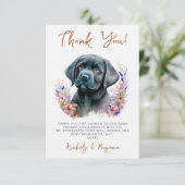 Boho Modern Puppy Dog Terracotta Baby shower Bedankkaart (Staand voorkant)