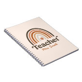 Boho Modern Rainbow Apple - Gepersonaliseerde lera Notitieboek (Rechterzijde)