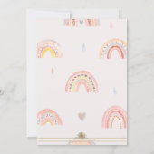 Boho Modern Rainbow Baby shower Uitnodiging (Achterkant)