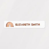 Boho Modern Rainbow Collecties Naam School Labels (Design 1)