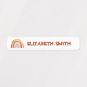 Boho Modern Rainbow Collecties Naam School Labels (Design 2)