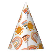 Boho Modern Rainbow en Sun Feesthoedjes (Achterkant)